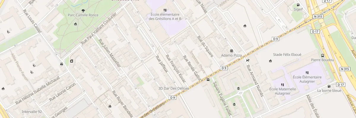 Plan du 11 Rue Rene Gallot à Gennevilliers