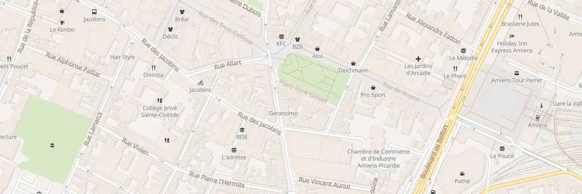 Plan du 32 Pl René Goblet à Amiens