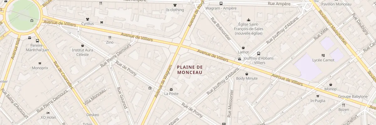 Plan du 120 Av de Wagram à Paris 17e Arrondissement