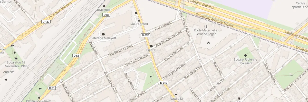 Plan du 19 Rue Rouget de l’Isle à Malakoff