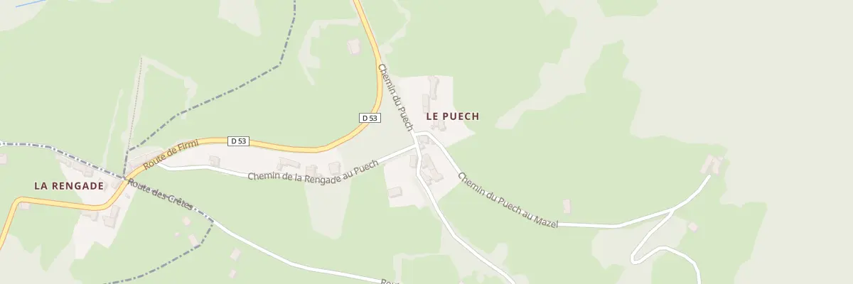 Plan du 5342 Le Puech à Firmi