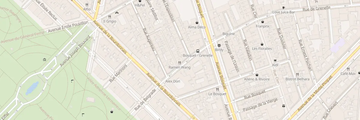 Plan du 21 Rue du Gros Caillou à Paris 7e Arrondissement