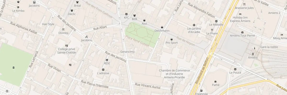 Plan du 46 Pl René Goblet à Amiens