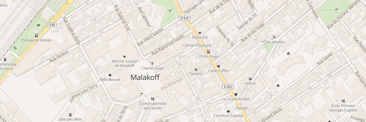 Plan du 1 Rue Salvador Allende à Malakoff