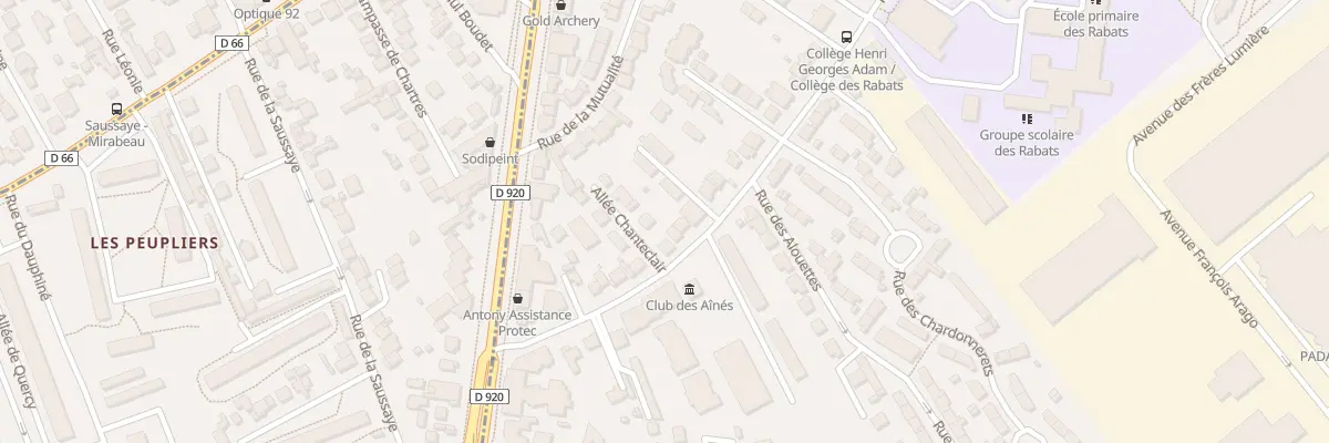 Plan du 230 Rue des Rabats à Antony