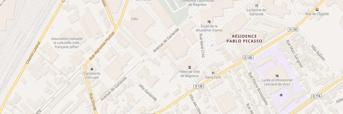 Plan du 28 Av de Garlande à Bagneux