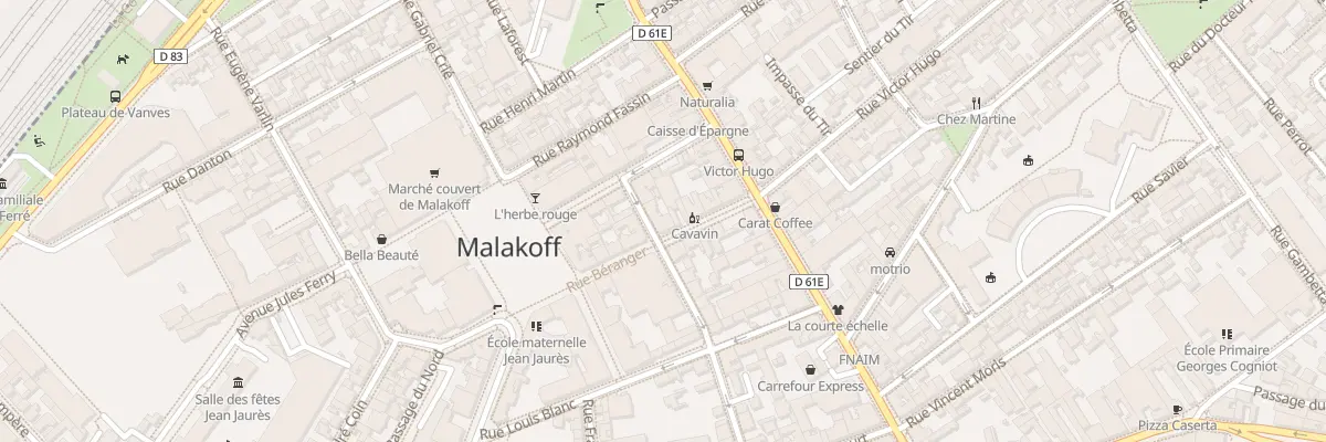 Plan du 3 Rue Salvador Allende à Malakoff