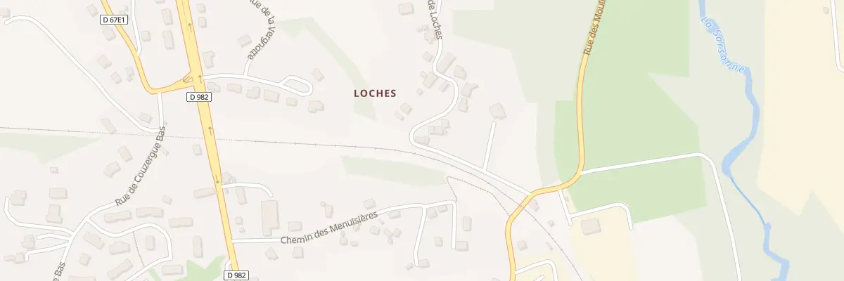 Plan du 45 Rue de la Fontaine de Loches à Saint-Victour