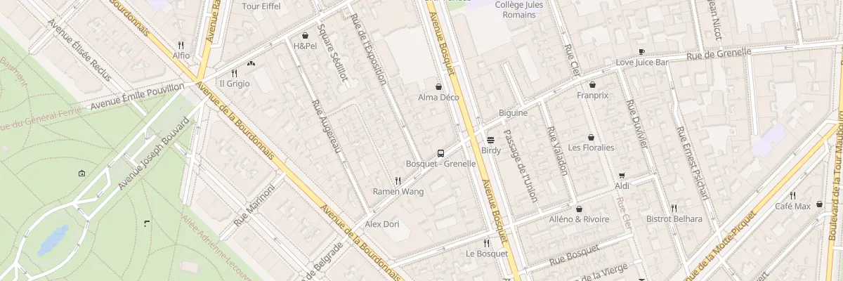 Plan du 29 Rue de l’Exposition à Paris 7e Arrondissement