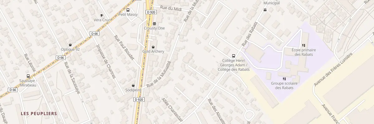 Plan du 208 Rue des Rabats à Antony
