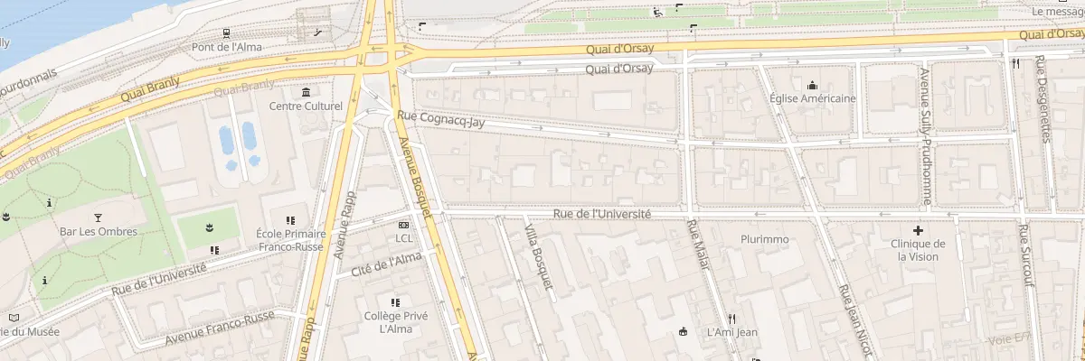 Plan du 176 Rue de l’Université à Paris 7e Arrondissement