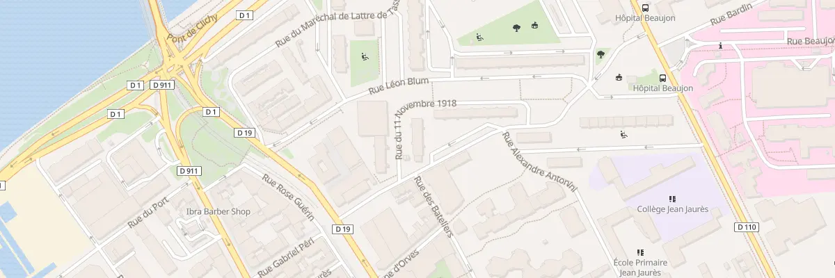 Plan du 4 Rue du Onze Novembre 1918 à Clichy