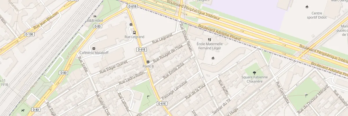 Plan du 7 Rue Rouget de l’Isle à Malakoff