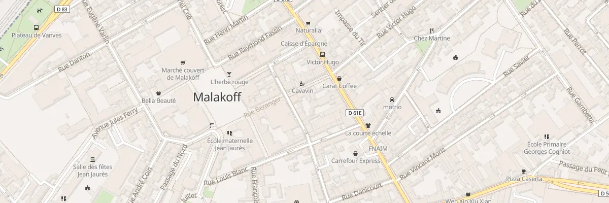 Plan du 5 Rue Béranger à Malakoff