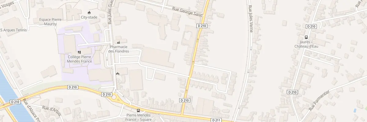 Plan du 9B Rue Paul Vaillant Couturier à Arques
