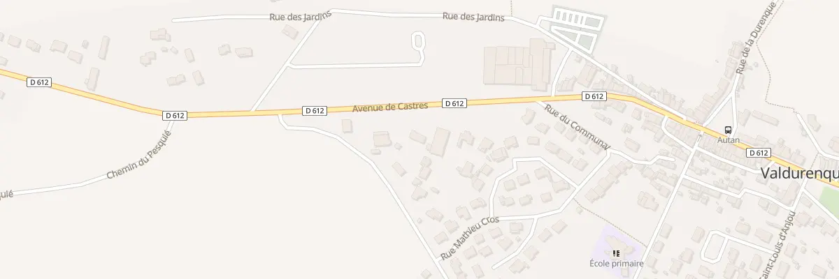 Plan du 9 Av de Castres à Valdurenque