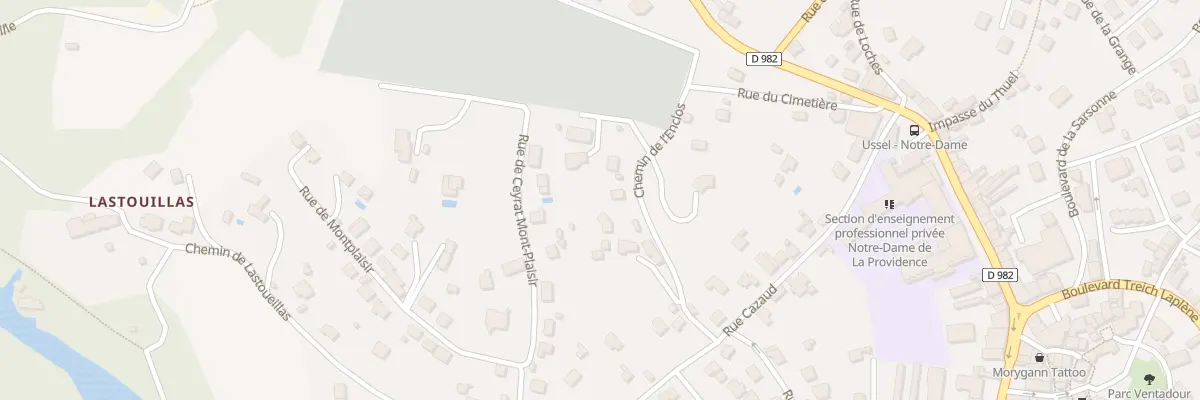 Plan du 9 Rue de l’Enclos à Ussel