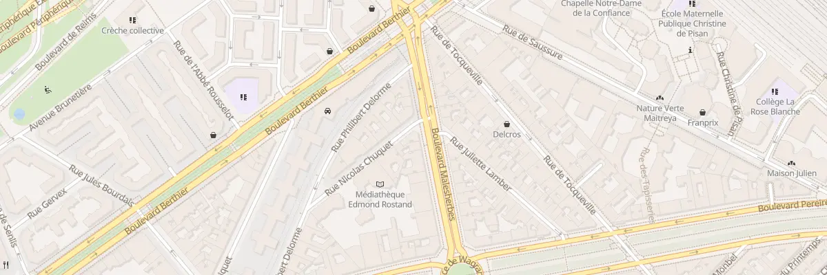 Plan du 199 Bd Malesherbes à Paris 17e Arrondissement