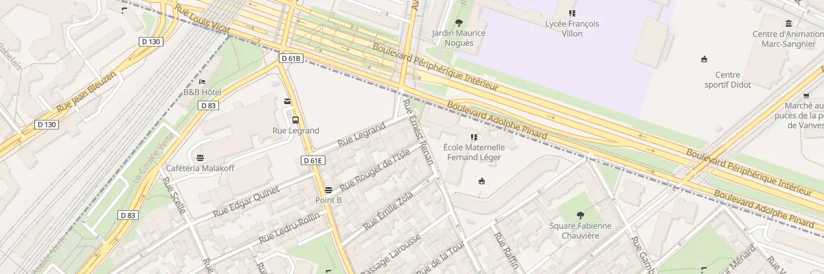 Plan du 2 Rue Rouget de l’Isle à Malakoff