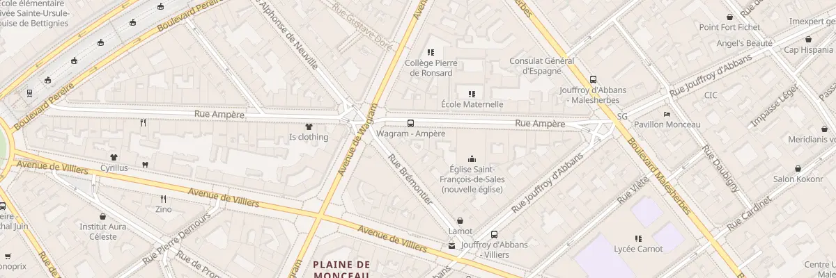 Plan du 37 Rue Ampère à Paris 17e Arrondissement