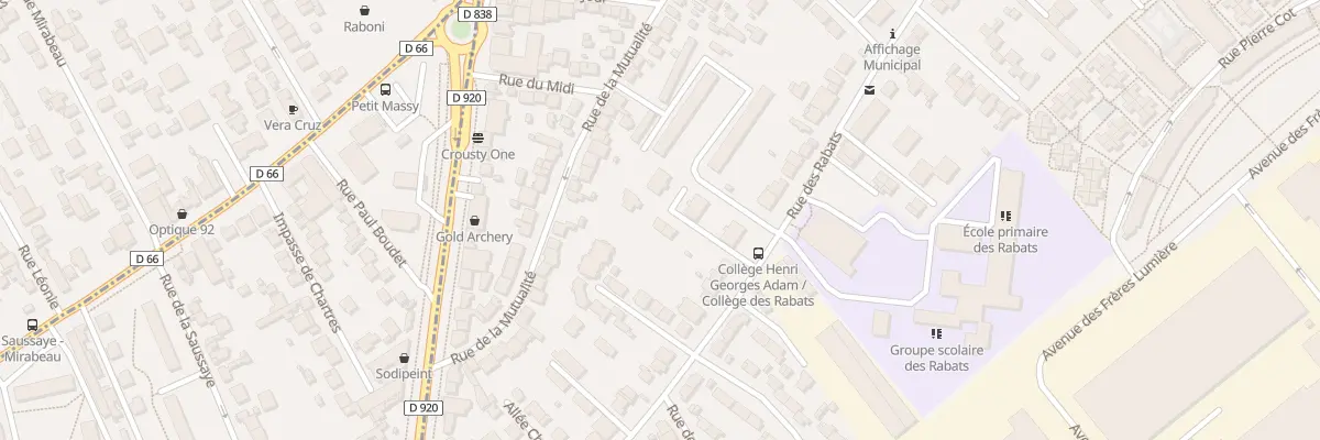 Plan du 198B Rue des Rabats à Antony