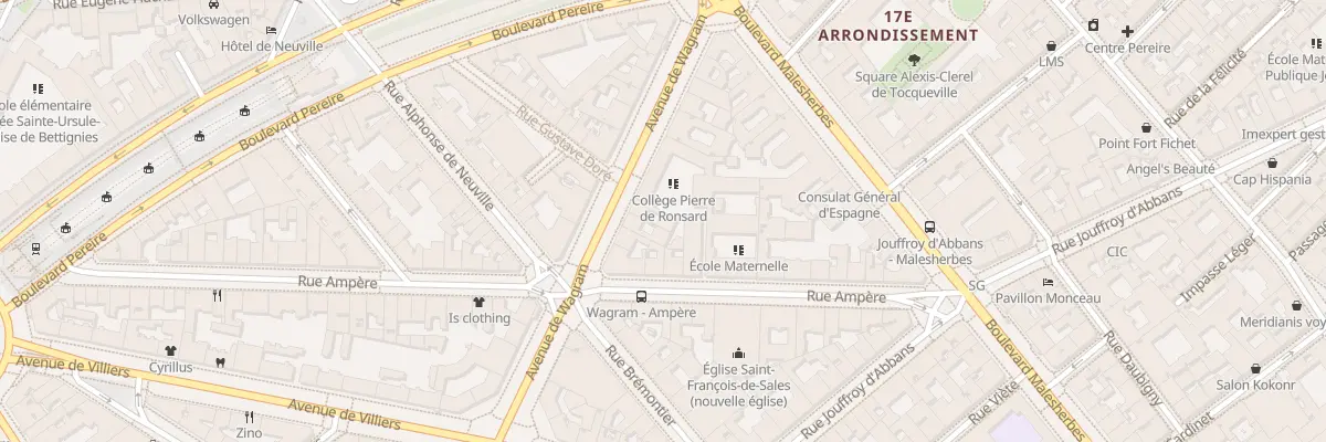 Plan du 138 Av de Wagram à Paris 17e Arrondissement