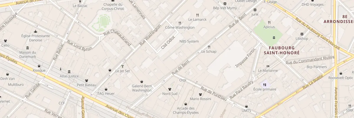 Plan du 17 Rue de Berri à Paris 8e Arrondissement