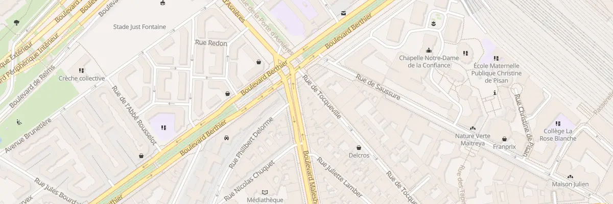 Plan du 202 Bd Malesherbes à Paris 17e Arrondissement