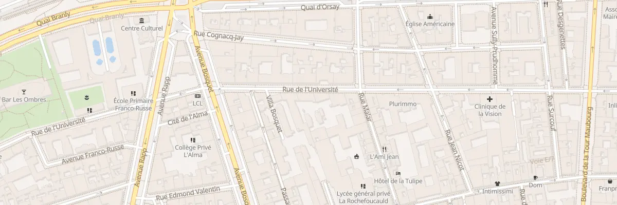 Plan du 157B Rue de l’Université à Paris 7e Arrondissement