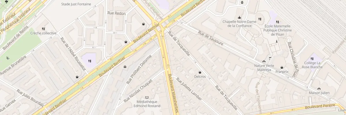 Plan du 198 Bd Malesherbes à Paris 17e Arrondissement