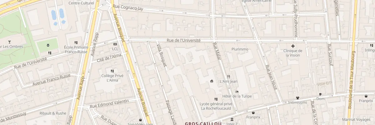 Plan du 157A Rue de l’Université à Paris 7e Arrondissement
