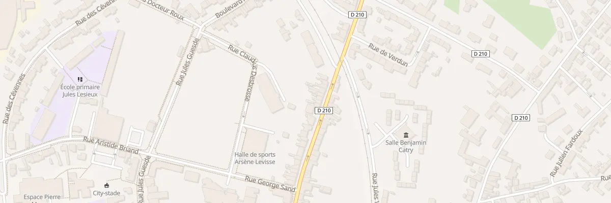 Plan du 39 Rue Paul Vaillant Couturier à Arques