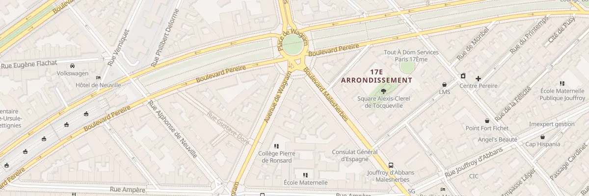 Plan du 154 Av de Wagram à Paris 17e Arrondissement