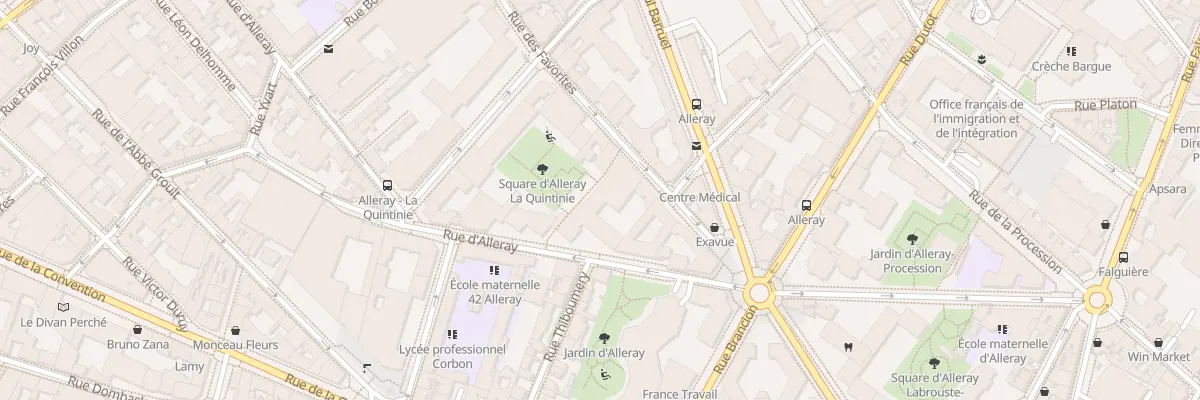 Plan du 30 Rue des Favorites à Paris 15e Arrondissement