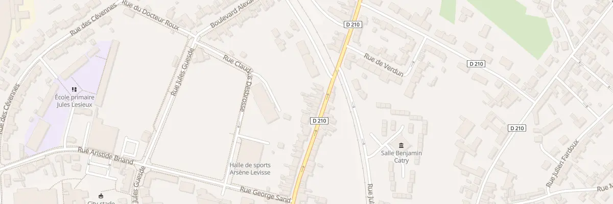 Plan du 45 Rue Paul Vaillant Couturier à Arques