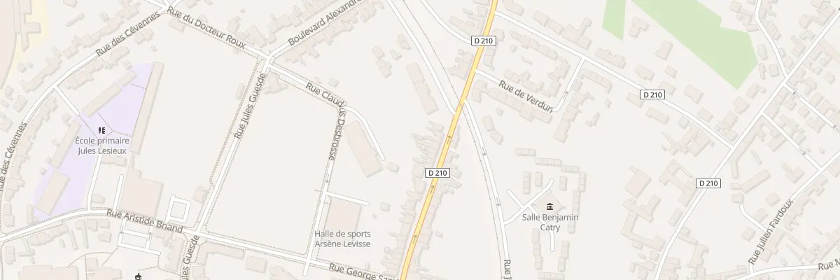 Plan du 47 Rue Paul Vaillant Couturier à Arques