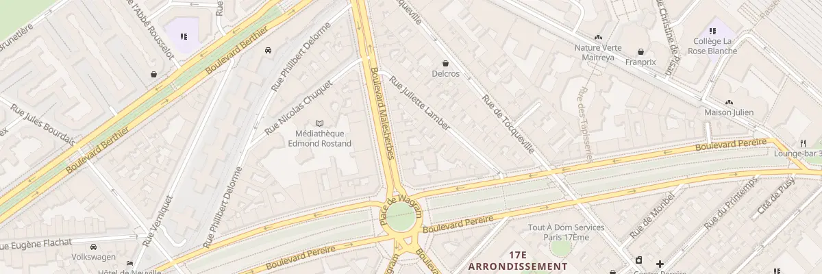Plan du 178 Bd Malesherbes à Paris 17e Arrondissement