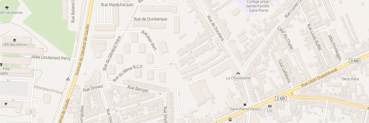 Plan du 29 Rue 8e Bataillon de Chasseurs à Amiens