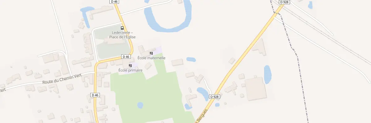 Plan du 14 Rte de Bergues à Lederzeele