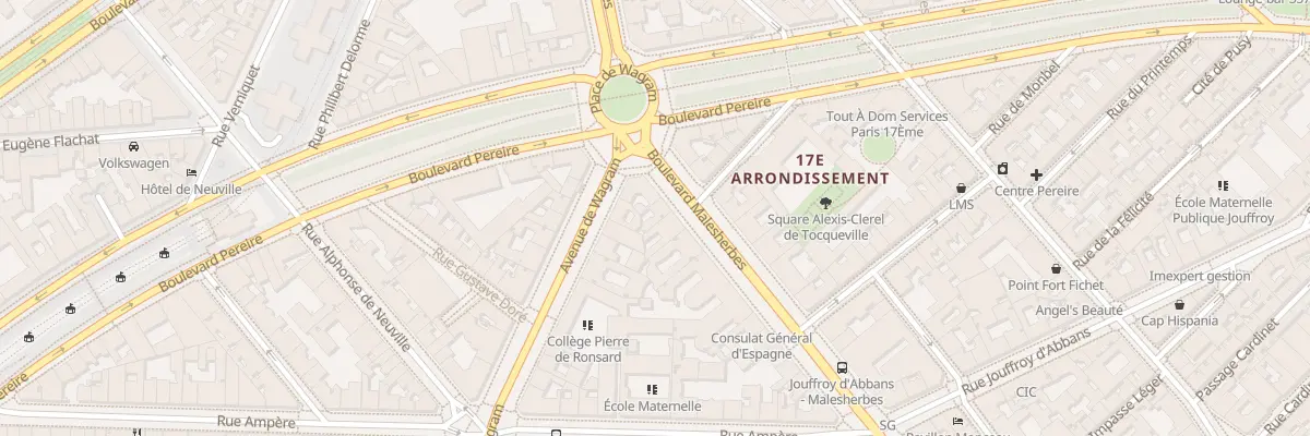 Plan du 179 Bd Malesherbes à Paris 17e Arrondissement