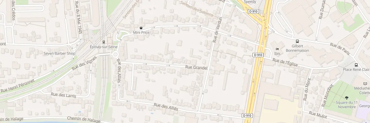 Plan du 8 Rue Grandel à Épinay-sur-Seine