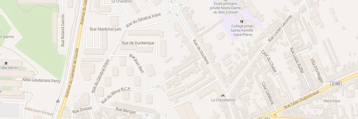 Plan du 16 Rue 8e Bataillon de Chasseurs à Amiens