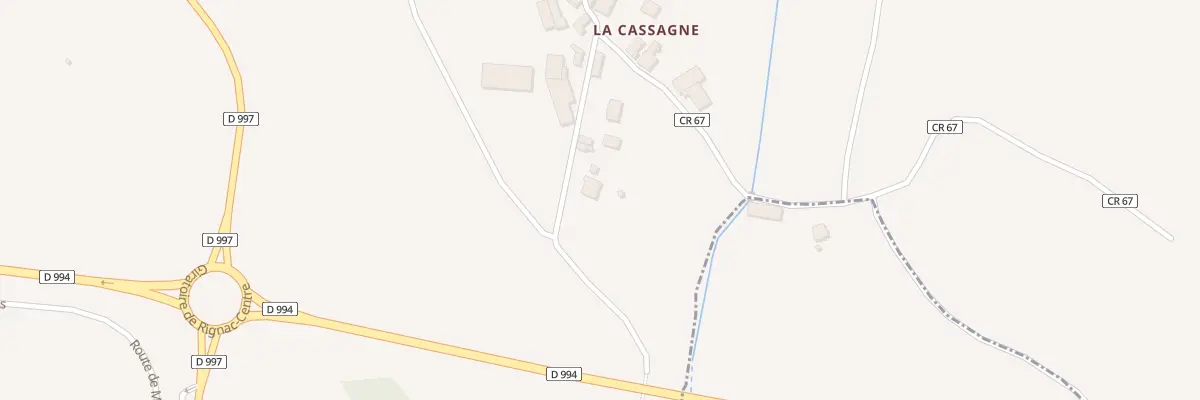 Plan du 5761 La Cassagne à Rignac