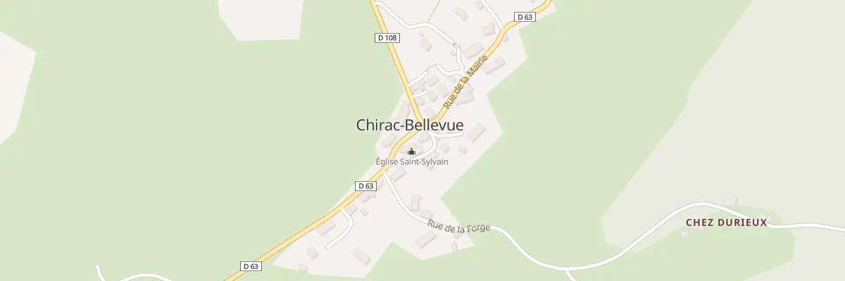 Plan du 1 Pl de l’Eglise à Chirac-Bellevue