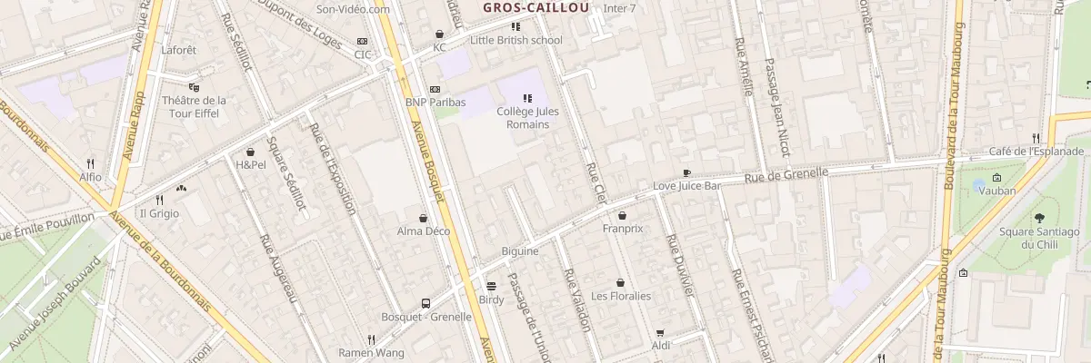 Plan du 190 Rue de Grenelle à Paris 7e Arrondissement