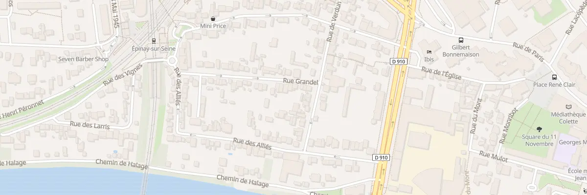 Plan du 7 Rue Grandel à Épinay-sur-Seine
