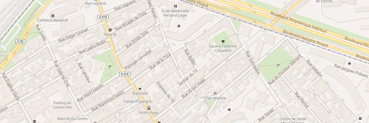 Plan du 5 Rue Raffin à Malakoff