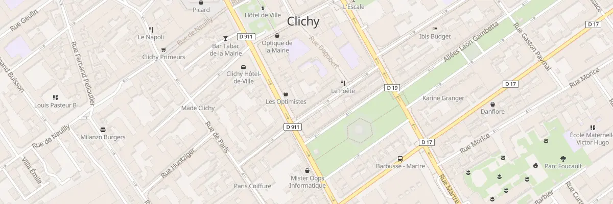 Plan du 13 Rue Victor Méric à Clichy