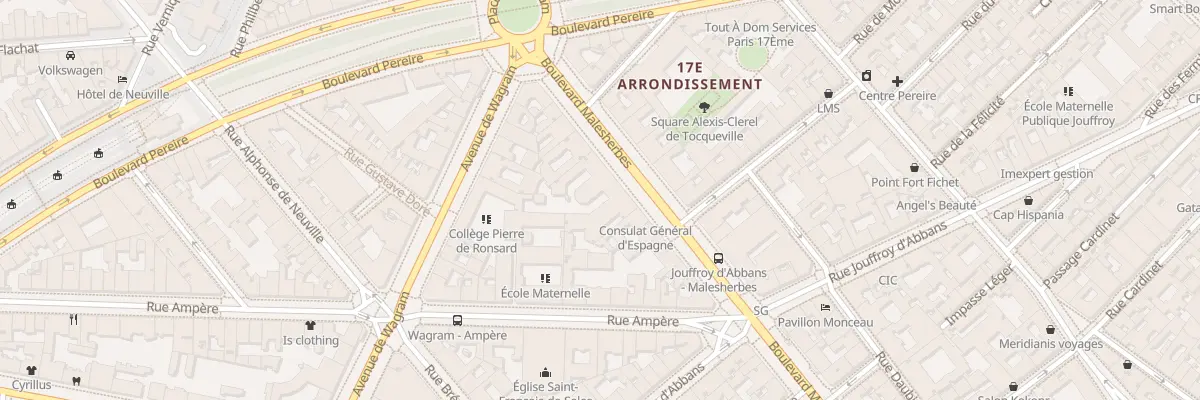 Plan du 167 Bd Malesherbes à Paris 17e Arrondissement