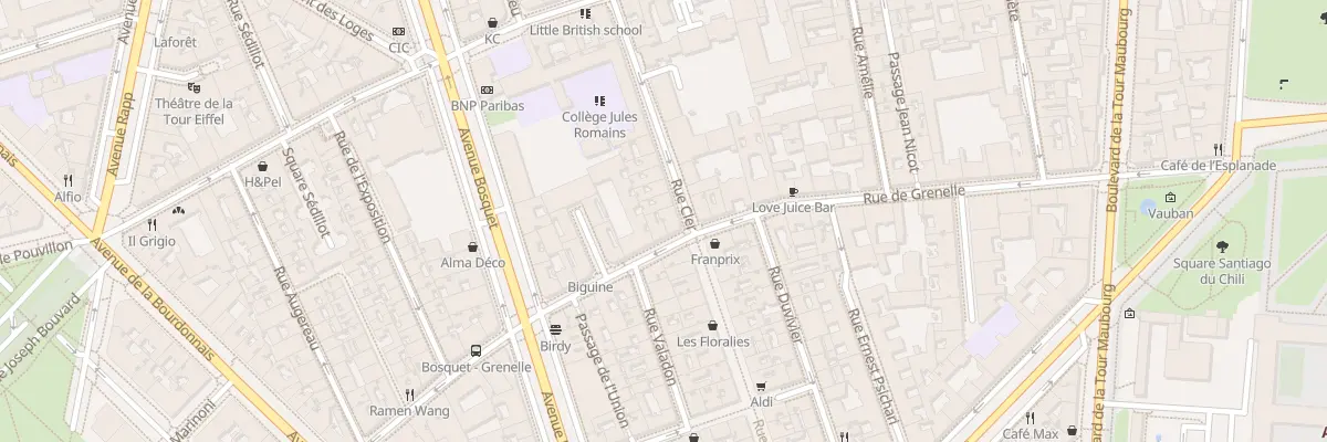 Plan du 188 Rue de Grenelle à Paris 7e Arrondissement